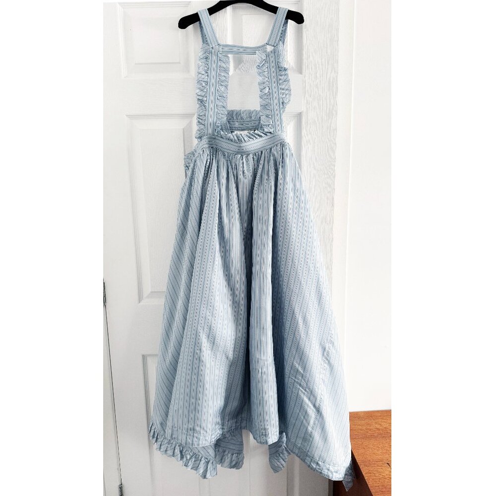 NWT Noir Kei Ninomiya Blue stripes pinafore dress, Size Large - Picture 5 of 13
